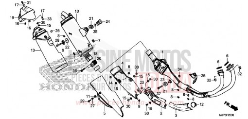 SILENCIEUX D'ECHAPPEMENT CRF1000AH de 2017